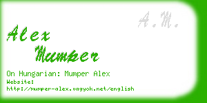 alex mumper business card